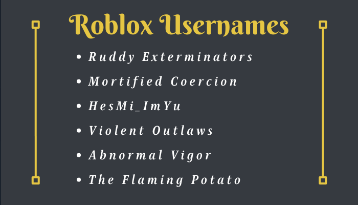 600 Catchy Roblox Usernames For You Namesarc 