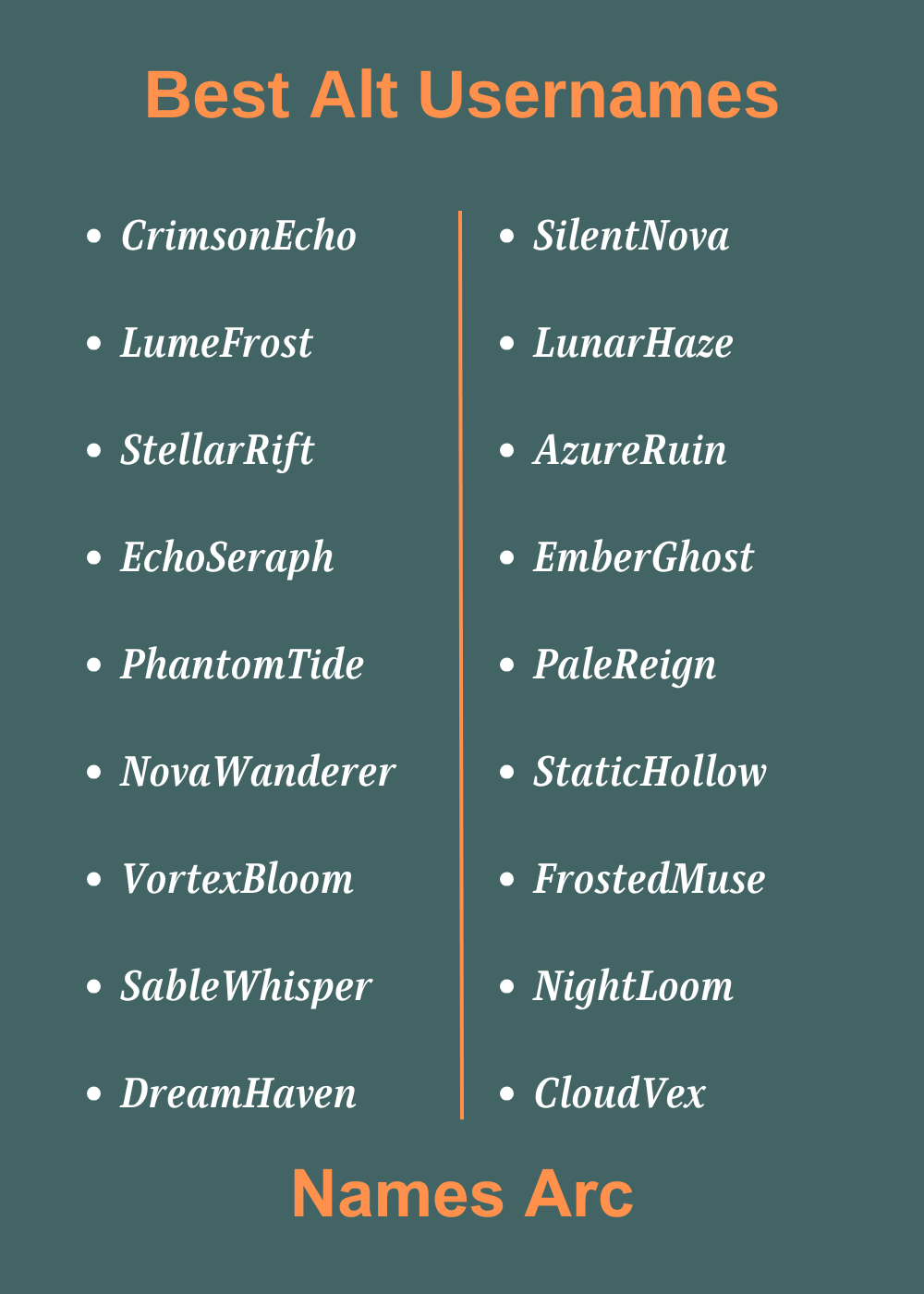 Best Alt Usernames