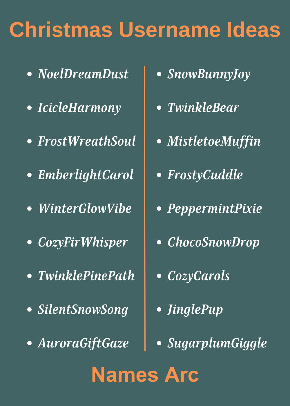 Christmas Username ideas