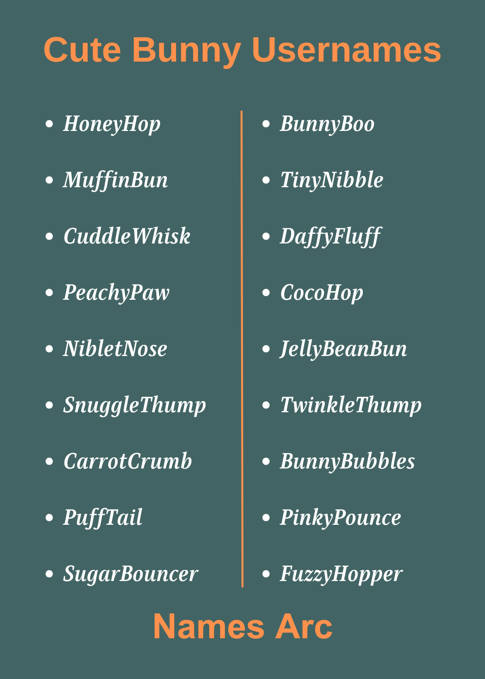 Cute Bunny Usernames