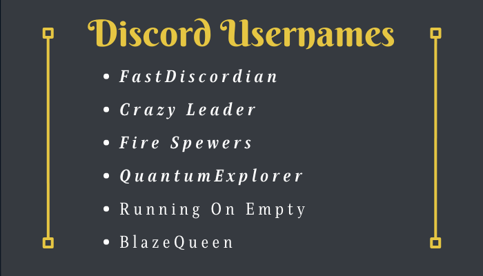 Aesthetic Discord Usernames