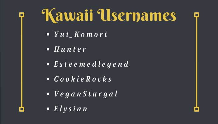 Kawaii Anime Usernames