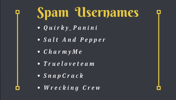 Spam Account Usernames Generator