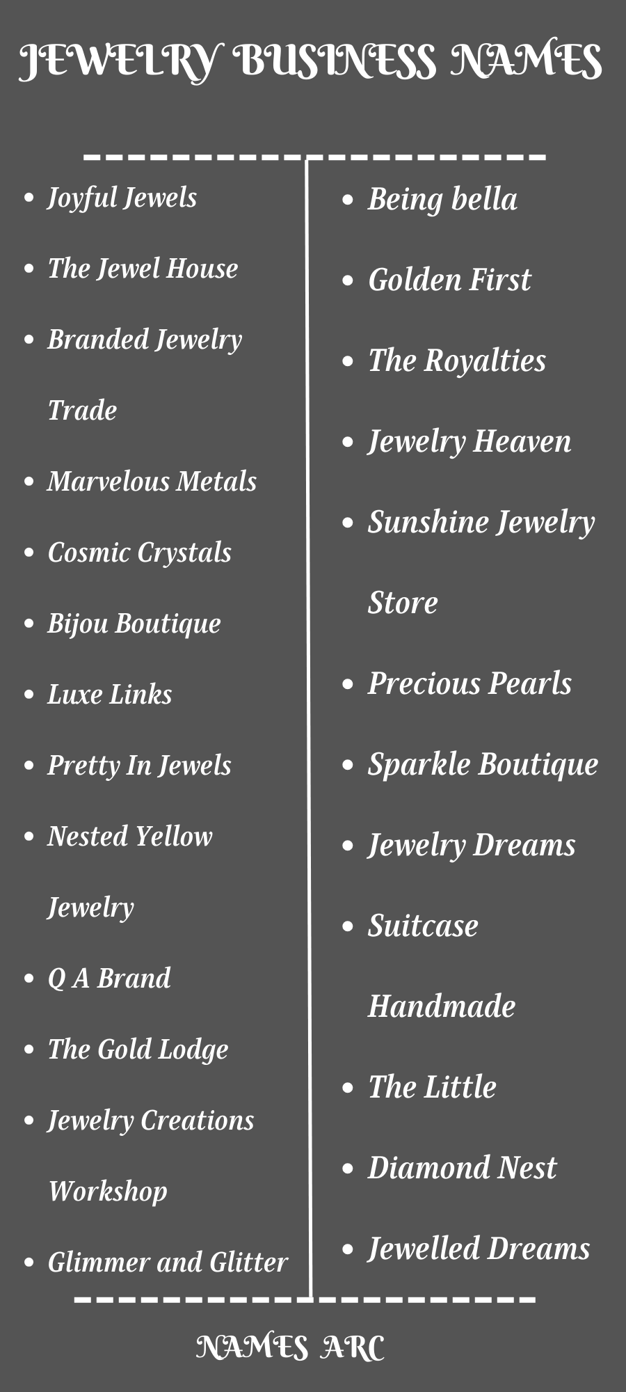 Girly Jewelry Business Names