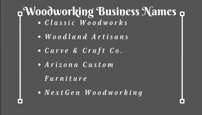 Woodcraft Business Names