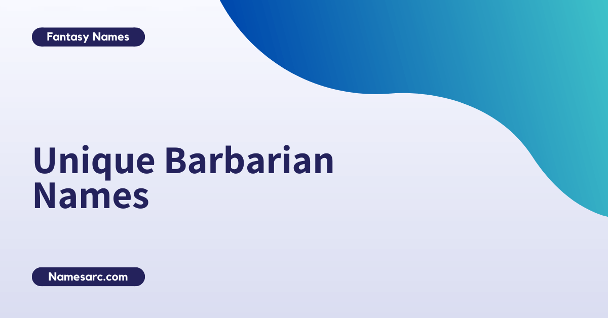 Barbarian Names