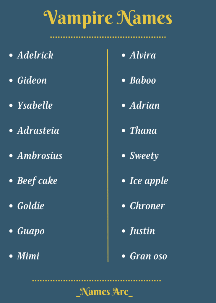 400+ Unique and Best Vampire Names Namesarc
