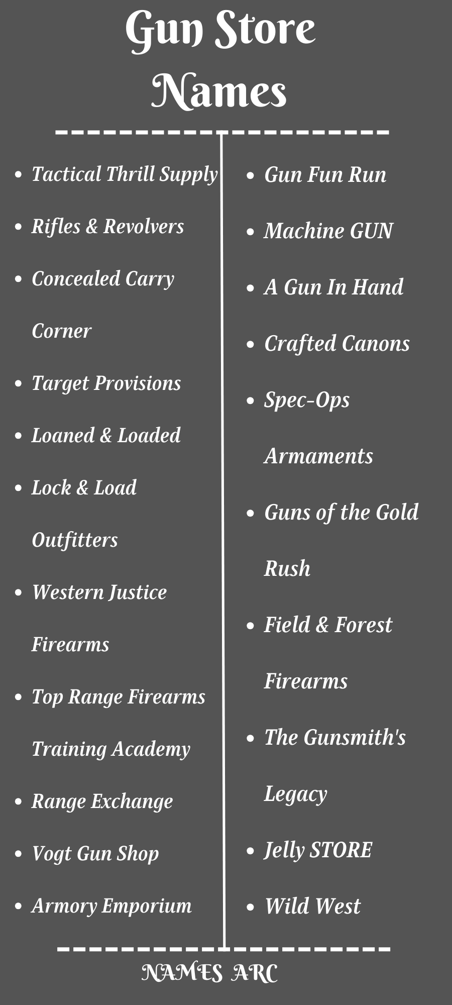 Gun Store Names Generator