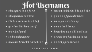 600+ Hot Usernames Ideas for Instagram - Namesarc