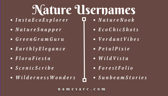 Cool Nature Usernames