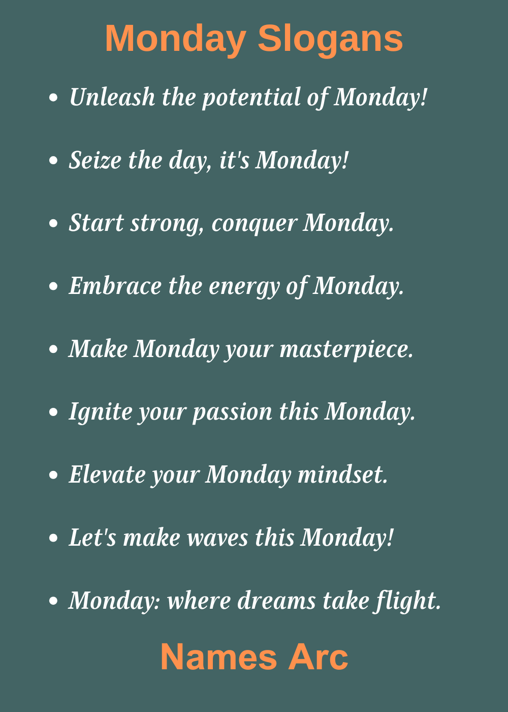 Catchy Monday Slogans