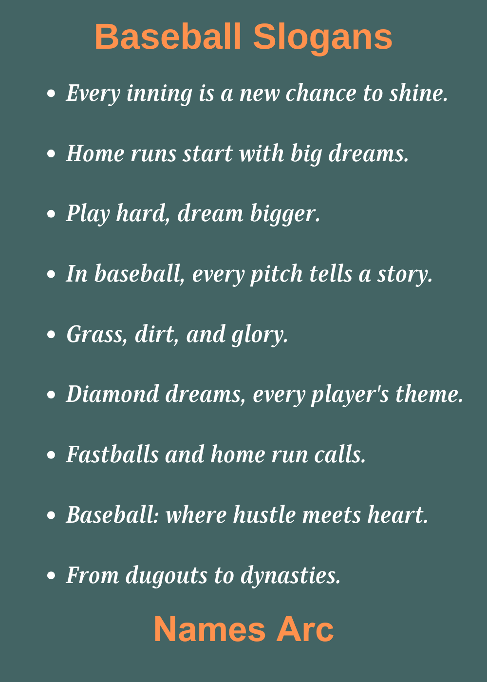 Cool Baseball Slogans